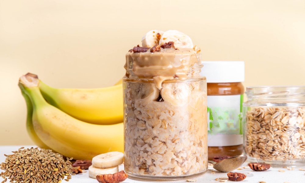 Ovsena kaša sa bananama i lanom