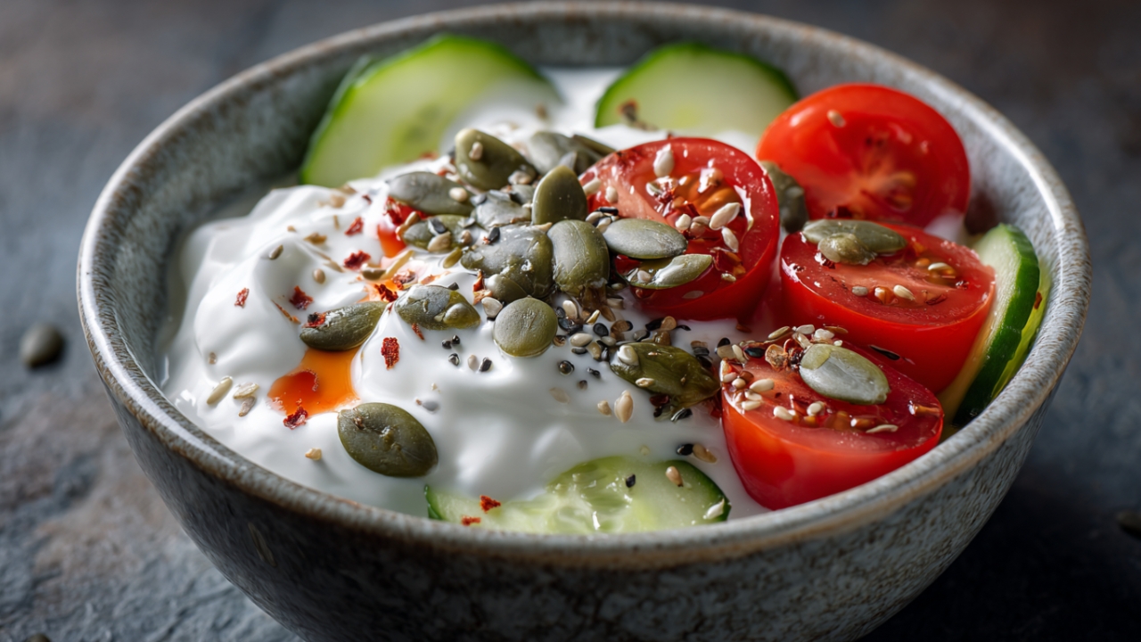 Posni sir sa krastavcem, paradajzom i semenkama kao lagana večera bez hleba