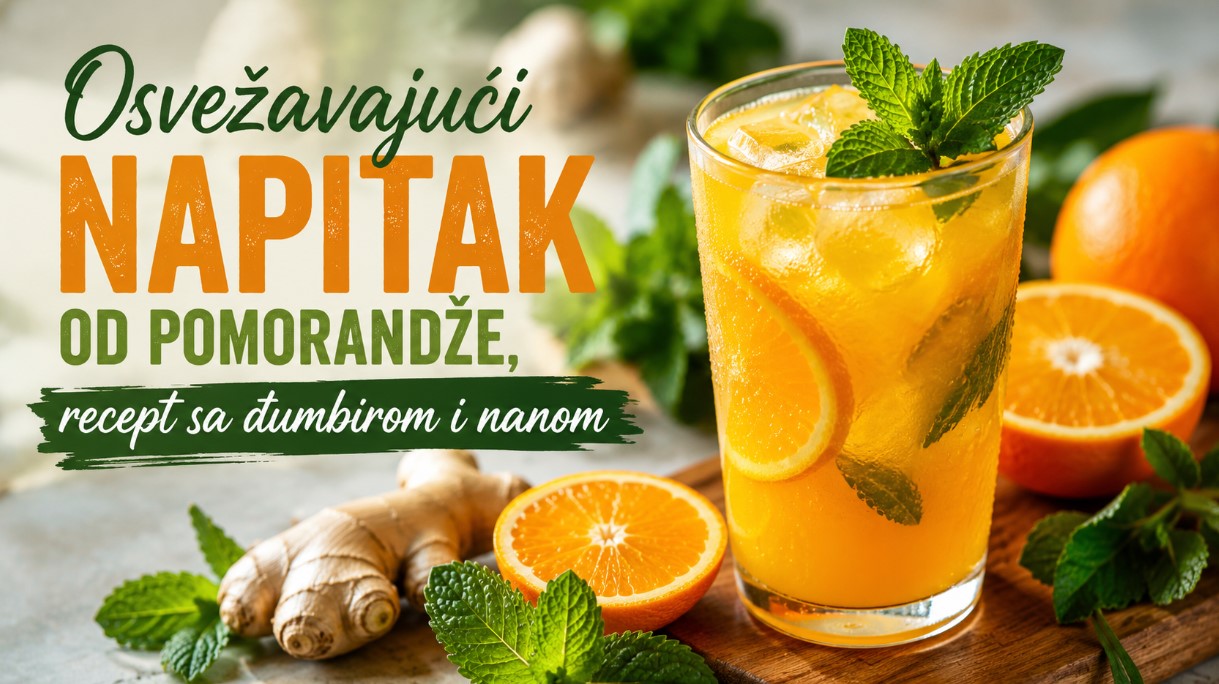 Osvežavajući napitak od pomorandže, recept sa đumbirom i nanom